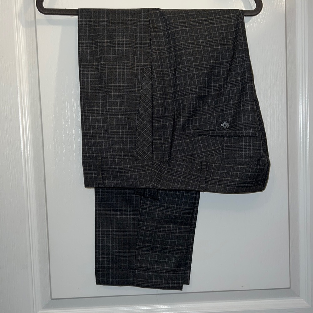 🆕🍸Ann Taylor LOFT ‘Marisa’ Straight Trouser Dress Pant Grey Plaid 12 New NWOT